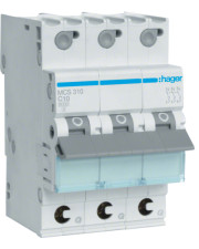 Автоматичний вимикач Hager MCS310 QC 6кА C 10A 3P