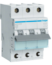 Автоматический выключатель Hager MCS340 QC 6кА C 40A 3P