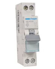 Автоматичний вимикач Hager MLN506 6кА C 6A 1P+N