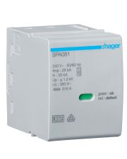 Вставний модуль Hager SPA081 L-N/PEN 350В 25кА 1.5кВ для SPA80X