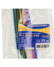 Набор разноцветных термоусадочных трубок Аско-Укрем PRO Ø 1/0,5 (упаковка 30 шт.)