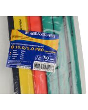 Набор разноцветных термоусадочных трубок Аско-Укрем PRO Ø 10/5 (упаковка 30 шт.)