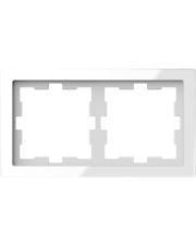 Двухместная рамка Schneider Electric D-Life MTN4020-6520 белый кристалл