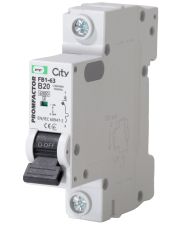 Автоматичний вимикач Промфактор CITY FB1-63 1P B 20A 6кА (FB1CIB1020)