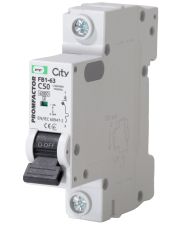 Автоматичний вимикач Промфактор CITY FB1-63 1P C 50A 6кА (FB1CI1050)