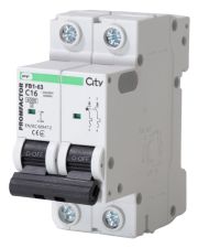Автоматичний вимикач Промфактор CITY FB1-63 2P C 16A 6кА (FB1CI2016)