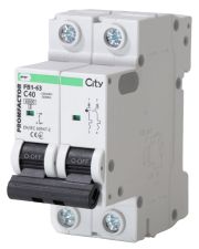 Автоматичний вимикач Промфактор CITY FB1-63 2P C 40A 6кА (FB1CI2040)