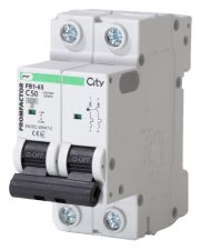 Автоматичний вимикач Промфактор CITY FB1-63 2P C 50A 6кА (FB1CI2050)