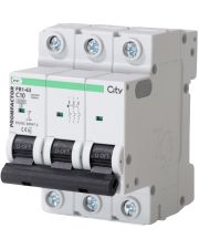 Автоматичний вимикач Промфактор CITY FB1-63 3P C 10A 6кА (FB1CI3010)