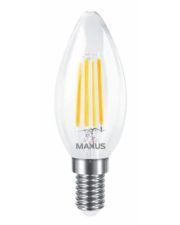 Филаментная лампа Maxus C37 FM 220Вт E14 Clear (1-MFM-733)