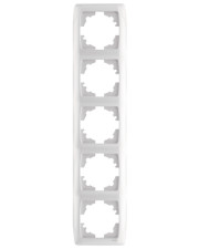 Рамка пятиместная вертикальная VIKO Carmen белая