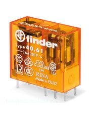 Миниатюрное реле Finder 1CO 16A 230В AC с блокировкой кнопки (466182300040)