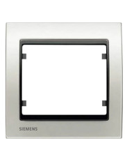 Одинарная рамка Siemens Mega S22001-BPC со вставкой (белый перламутр)
