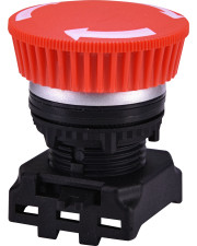 Кнопка-модуль грибок ETI 004771291 EGM-T-RCh (отключение поворотом красная/хром)