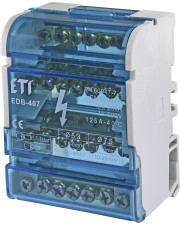 Распределительный клеммный блок ETI 001102303 EDB-407 4p 3L+PE/N 125A на 7 выходов