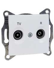 Проходная TV/R розетка Schneider Electric Sedna SDN3301321 (белая)
