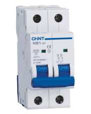 Модульний автоматичний вимикач Chint NB1-63 2P C63 6кА DB (179668)