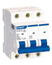 Модульный автоматический выключатель Chint NXB-63 3P B63 6кА (814202)
