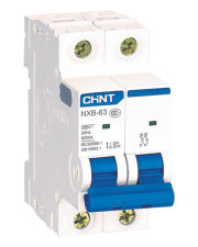 Автоматический выключатель Chint NXB-63 2P C63 6кА (814098)