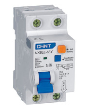 Диференційний вимикач Chint NXBLE-63Y 1P+N D63 30мА AC 4,5кА (105557)