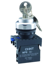 Переключатель Chint NP8-20Y/33 2NO 3 положения с ключом с возвратом IP65 (578679)