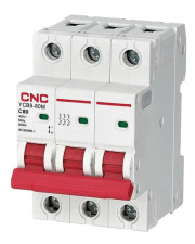 Модульный автоматический выключатель CNC YCB9-80M 3Р 80А 6кА D (Б00038333)