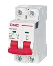 Модульный автоматический выключатель CNC YCB6Н-63 2Р 6А 4,5кА С (Б00030019)