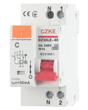 Дифференциальный выключатель CNC DZ30LE-40 32A 1Р+N 4,5кА 30мА (Б00029032)