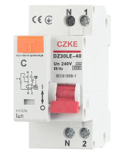 Диференційний вимикач CNC DZ30LE-40 10A 1Р+N 4,5кА 10мА (Б00029022)