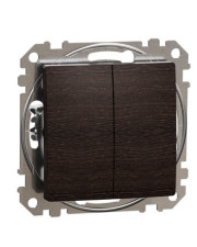 Кнопочный двухклавишный выключатель Schneider Electric Sedna Design & Elements венге SDD181118