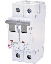 Одномодульный автоматический выключатель ETI 2112512 ETIMAT 6 1p+N B 6А (6 kA)
