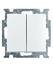 Двухклавишный проходной выключатель ABB Basic 55 2006/6/6 UC-94-507 (белый)