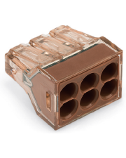 Клема для розподільних коробок WAGO на 6 дротів 773-606 коричнева
