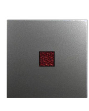 Клавіша 1-клавішного вимикача з червоною лінзою, металік-matt FIORENA