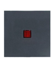 Клавіша 1-клавішного вимикача з червоною лінзою, антрацит-matt FIORENA