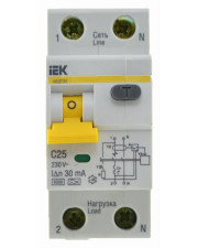 Дифференциальный автоматический выключатель IEK АВДТ32, C25А, 30мА