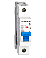 Автоматический выключатель 2А 1P 6кА С, Schrack Technik