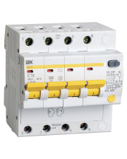 Диференціальний автоматичний вимикач IEK АД14 3P+N, 10А, 30мА