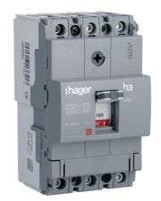Электрический автомат Hager x160, In=16А, 3п, 18kA