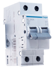 Автоматичний вимикач MC263A (2р, С, 63А) Hager