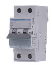 Автоматичний вимикач MB206A (2р, В, 6А) Hager