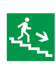 Знак «Направление к выходу по лестнице вниз» правосторонний