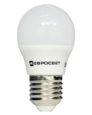 Лампочка LED P-5-4200-27 5Вт Евросвет 4200К шар, Е27