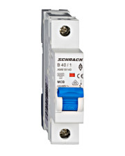 Автоматичний вимикач 40А 1P 6кА х-ка B, Schrack