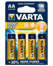 Батарейка щелочная Varta Longlife AA (блистер 4шт)
