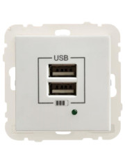 Розетка Logus 45439 TBR USB Charger type «A» 2А белая