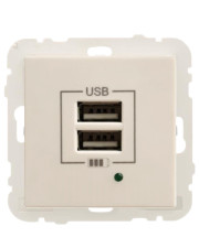Розетка Logus 45439 TMF USB Charger type «A» 2А (бежевый)