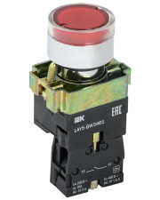Кнопка керування LAY5-BW3461 з підсвічуванням червона 1з IEK
