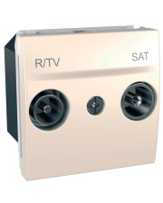 R-TV/SAT розетка індивідуальна, слонова кістка Schneider Electric