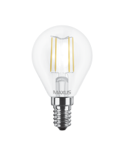 Филаментная лампочка Maxus FM G45 4Вт 4100K 220В E14 (1-LED-548-01)